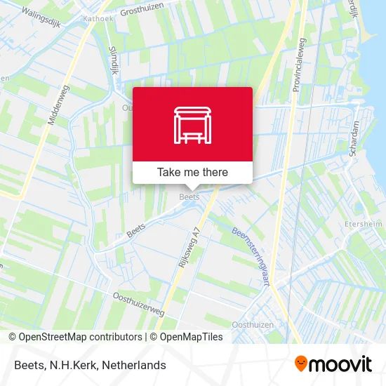 Beets, N.H.Kerk map
