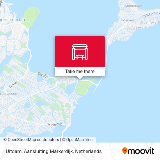 Uitdam, Aansluiting Markerdijk map