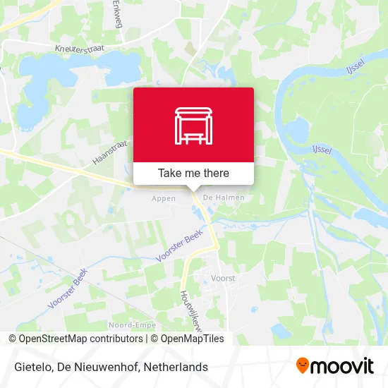 Gietelo, De Nieuwenhof Karte