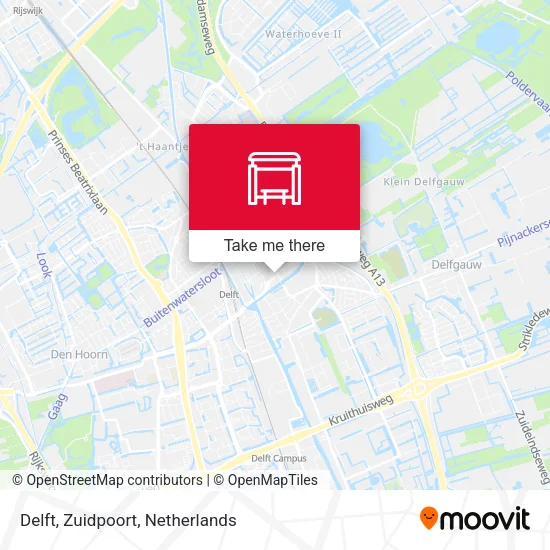 Delft, Zuidpoort map