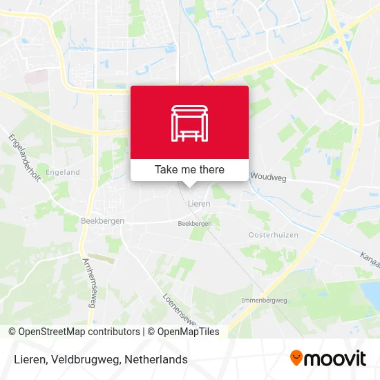 Lieren, Veldbrugweg Karte