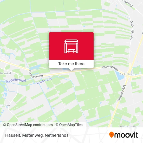Hasselt, Matenweg map