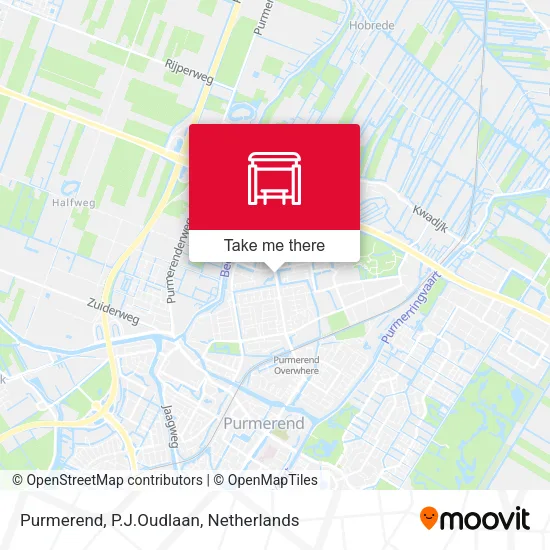 Purmerend, P.J.Oudlaan map