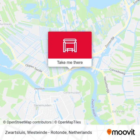 Zwartsluis, Westeinde - Rotonde map