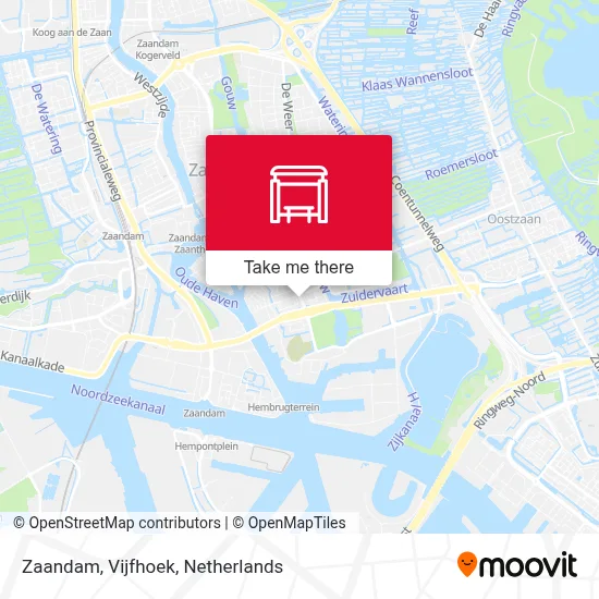 Zaandam, Vijfhoek Karte