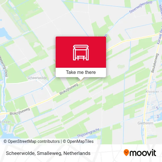 Scheerwolde, Smalleweg map