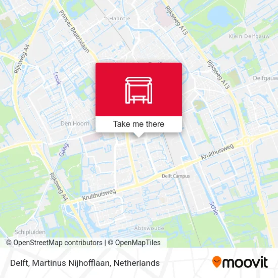 Delft, Martinus Nijhofflaan map