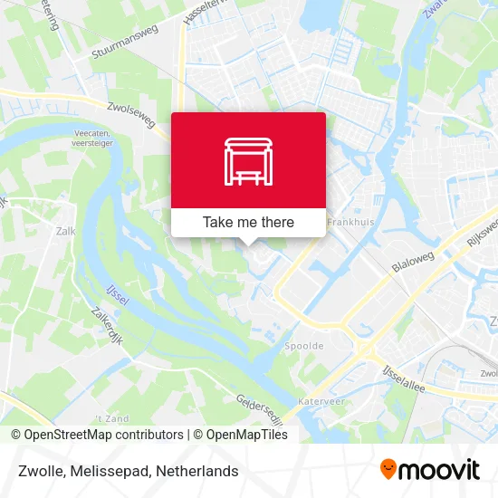 Zwolle, Melissepad map