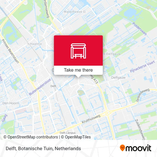 Delft, Botanische Tuin map