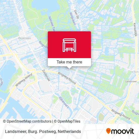 Landsmeer, Burg. Postweg map