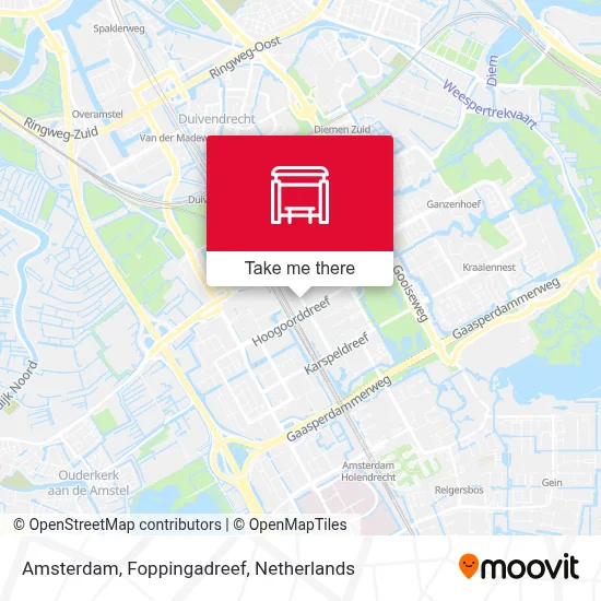 Amsterdam, Foppingadreef map
