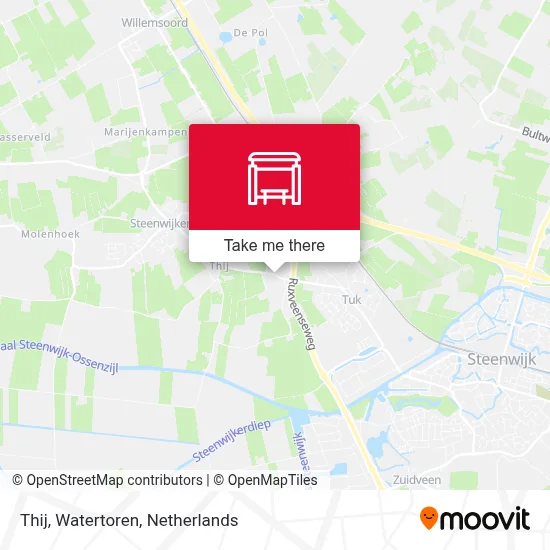 Thij, Watertoren map