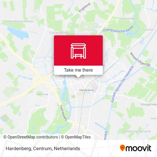 Hardenberg, Centrum map
