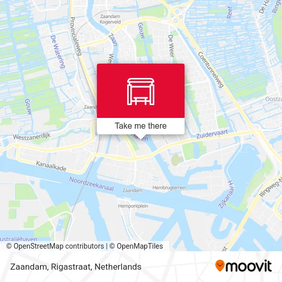 Zaandam, Rigastraat map