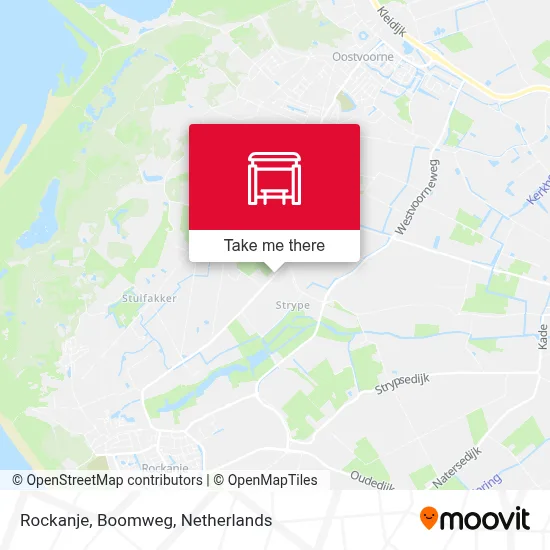 Rockanje, Boomweg map