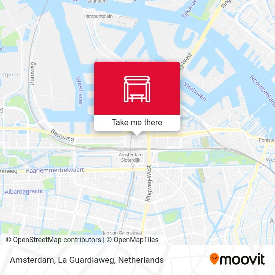 Amsterdam, La Guardiaweg map
