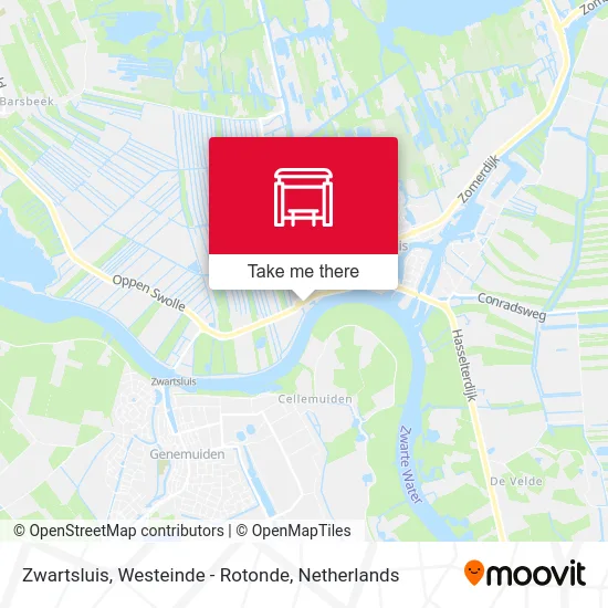 Zwartsluis, Westeinde - Rotonde map