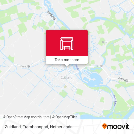 Zuidland, Trambaanpad map