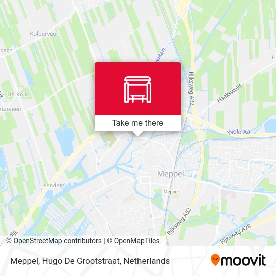 Meppel, Hugo De Grootstraat Karte