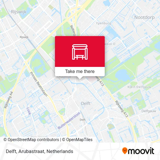 Delft, Arubastraat map