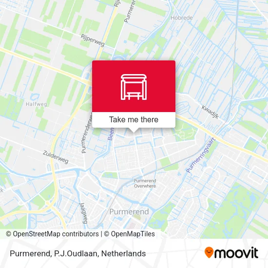 Purmerend, P.J.Oudlaan map