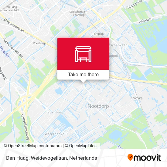 Den Haag, Weidevogellaan Karte