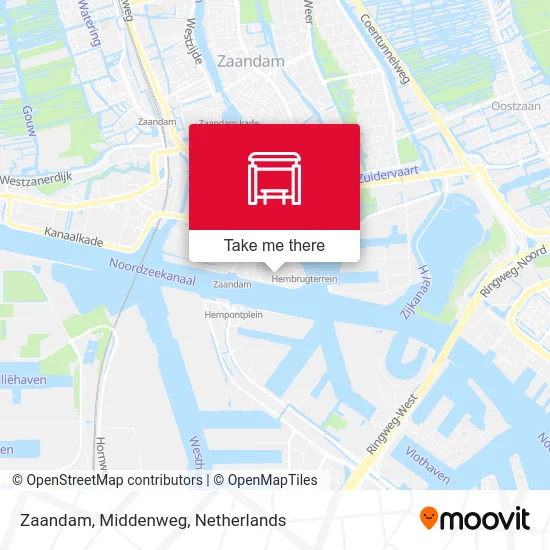 Zaandam, Middenweg Karte