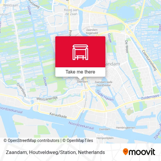 Zaandam, Houtveldweg/Station map