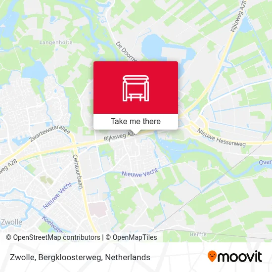 Zwolle, Bergkloosterweg map