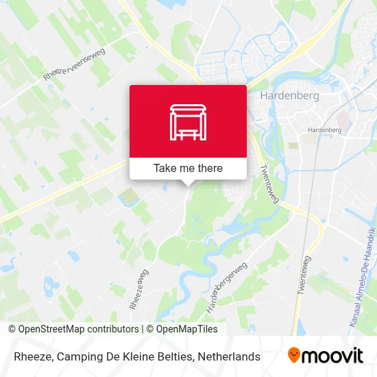 Rheeze, Camping De Kleine Belties map