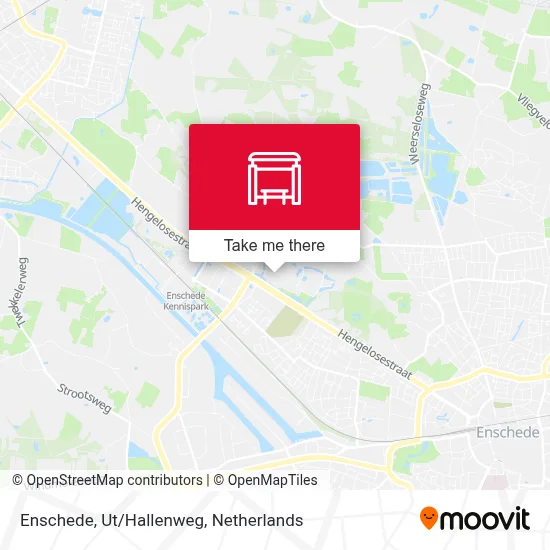 Enschede, Ut/Hallenweg map