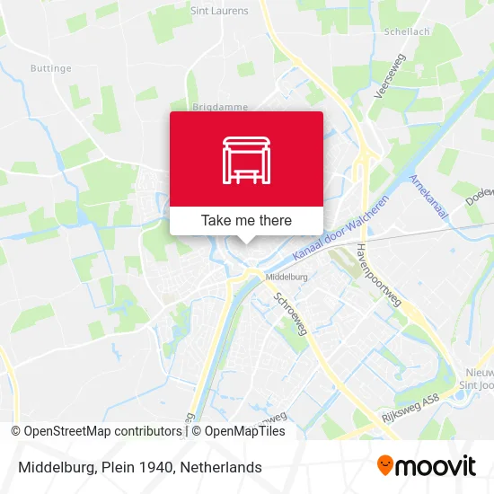Middelburg, Plein 1940 map