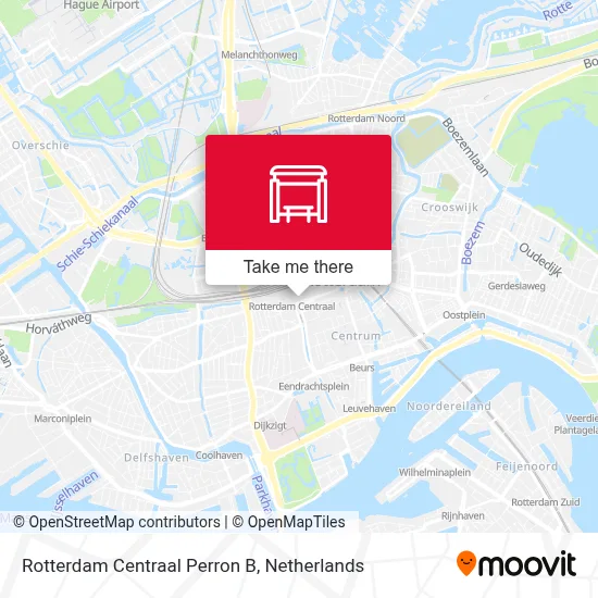 Rotterdam Centraal Perron B map