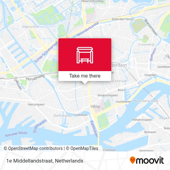 1e Middellandstraat Karte