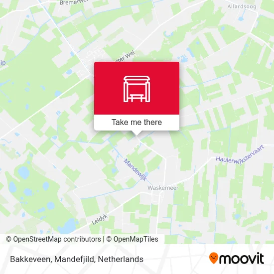 Bakkeveen, Mandefjild map