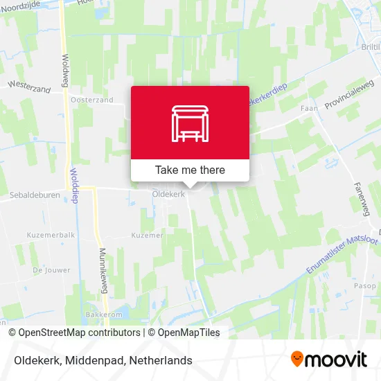 Oldekerk, Middenpad Karte