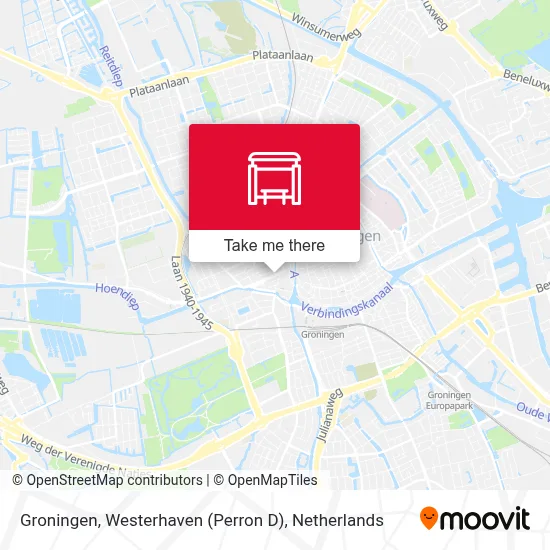 Groningen, Westerhaven (Perron D) map