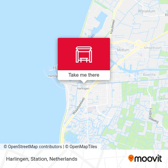 Harlingen, Station map