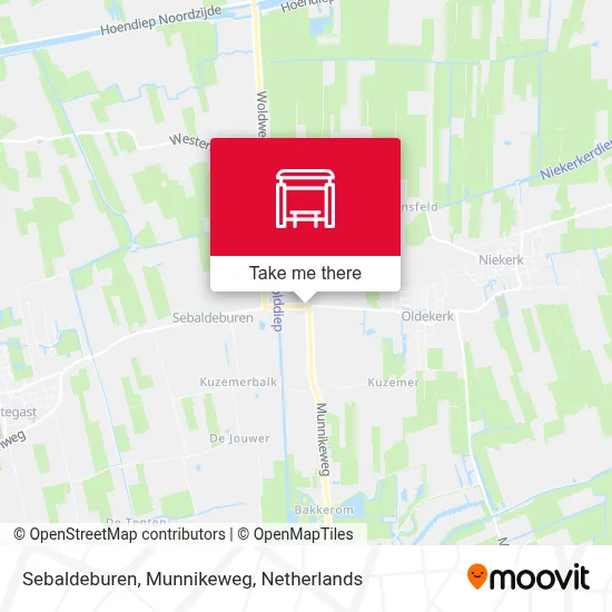 Sebaldeburen, Munnikeweg map