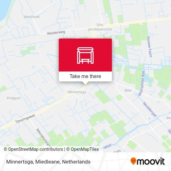 Minnertsga, Miedleane map