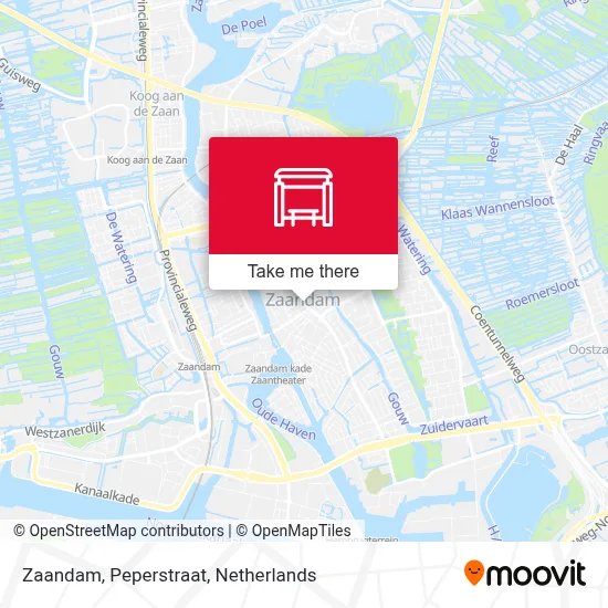 Zaandam, Peperstraat Karte