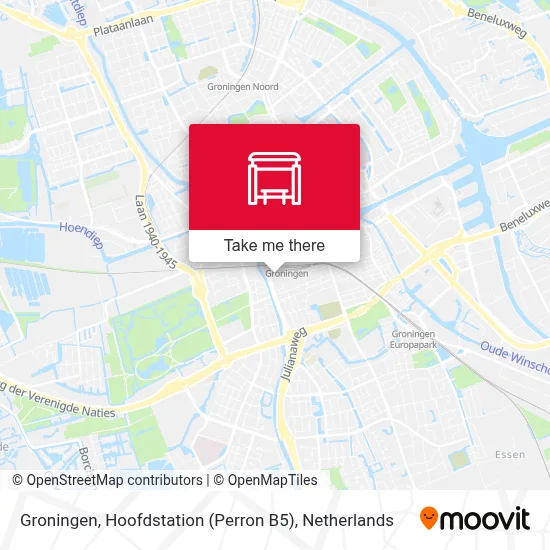 Groningen, Hoofdstation (Perron B5) map