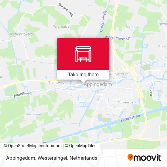 Appingedam, Westersingel Karte