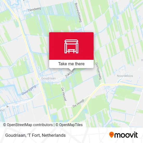 Goudriaan, 'T Fort map