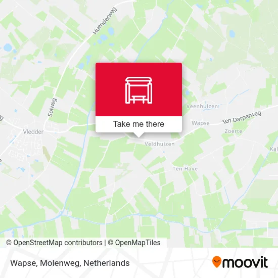 Wapse, Molenweg map
