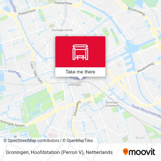 Groningen, Hoofdstation (Perron V) map