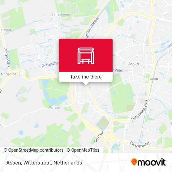 Assen, Witterstraat Karte