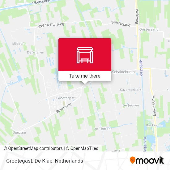 Grootegast, De Klap map