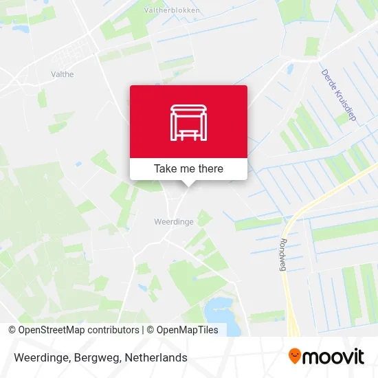 Weerdinge, Bergweg map