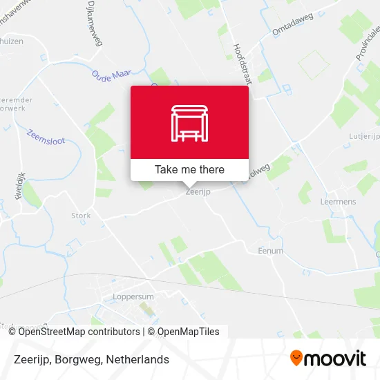 Zeerijp, Borgweg Karte